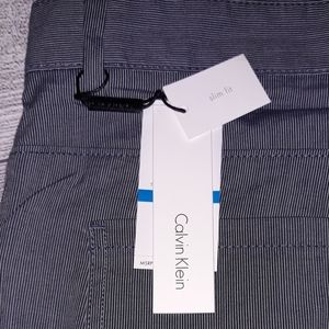 💥NWT💥 CALVIN KLEIN Slim fit mini stripe Pants